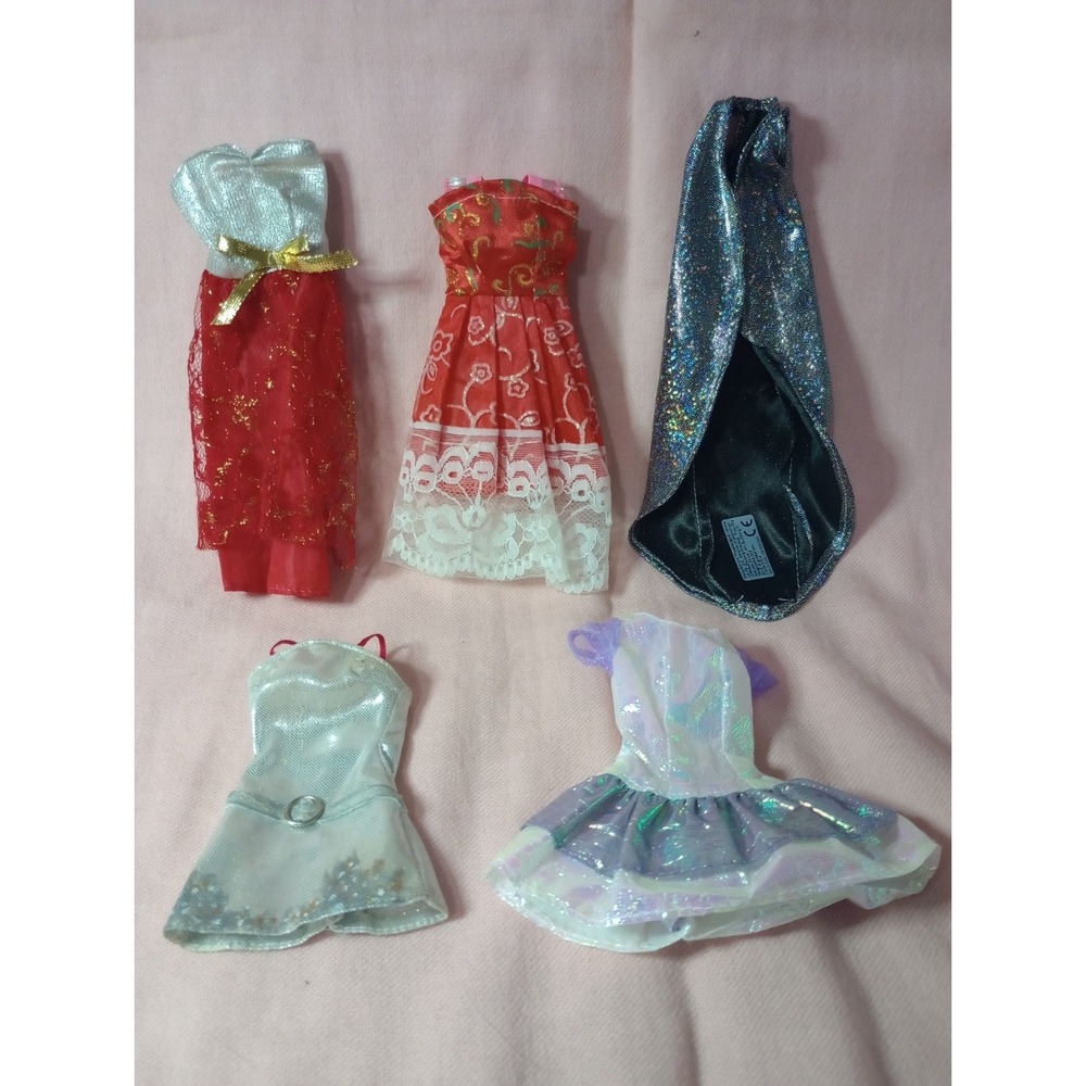 Barbie Doll Clothes Lot of 5 Dresses Gowns Fashionistas‎ Princess Party Dress...